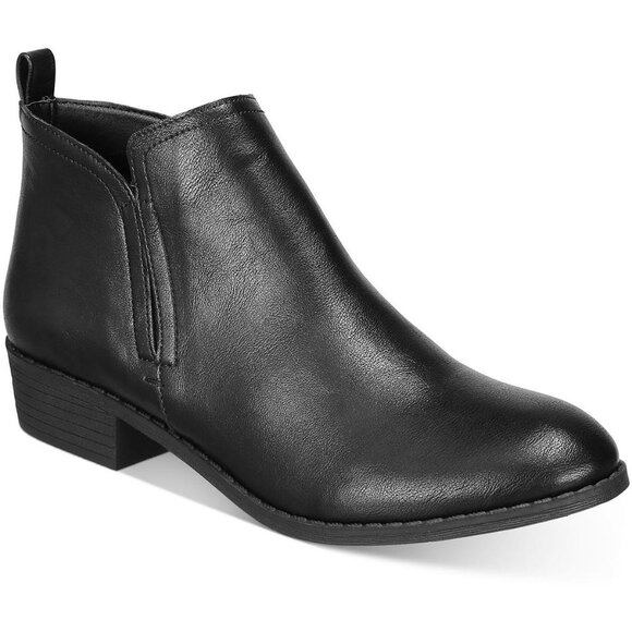 Sun + Stone Shoes - Sun + Stone Womens Cadee Ankle Booties, Black, Size 5.5